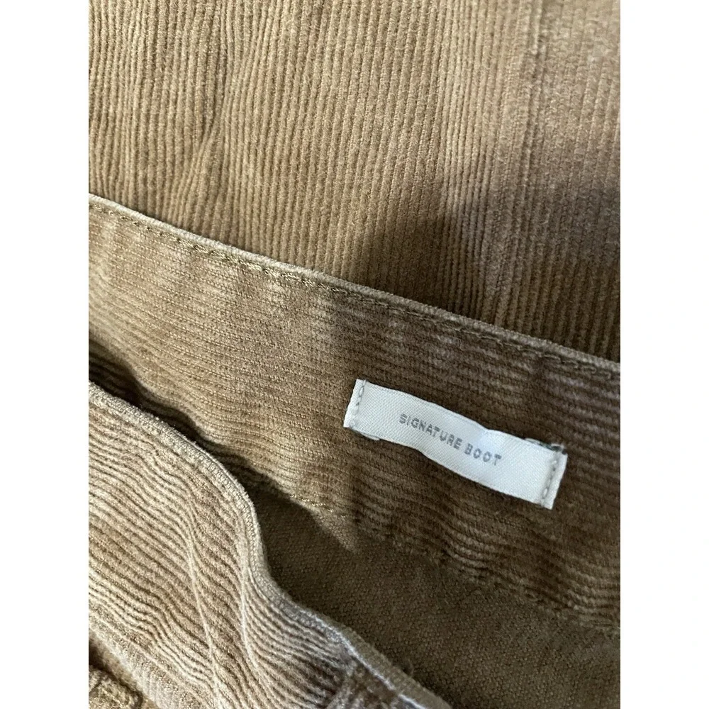 Talbots Caramel Corduroy Straight Leg Pant Size 12P - Picture 4 of 8